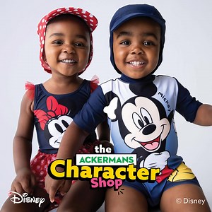 47K views · 650 reactions | Sunshine approved!  Minnie & Mickey swimwear for sunny smiles - all summer long.  UV swim set & hat: 206722 - from R199.95, 3-36 months https://brnw.ch/21wPulY  Minnie tutu leotard & hat: 206960 - from R199.95, 3-36 months https://brnw.ch/21wPulY Shop in-store or online! | Ackermans | Facebook
