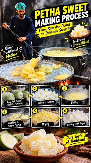 How Petha Sweets Are Made 🏭 | Amazing Factory Manufacturing Process