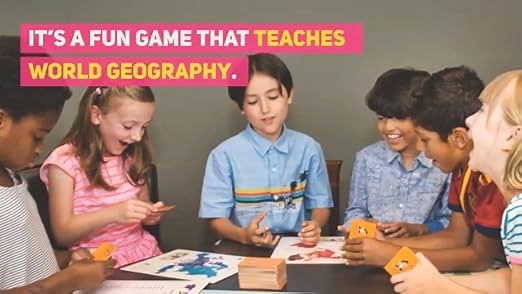 Continent Race Geography for Kids Card Game - Kids 7+ Award Winning - Learn Continents & Countrie...
