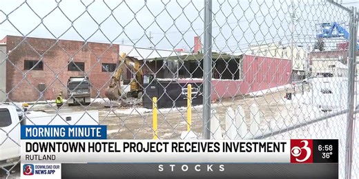 Vt. treasurer to announce major investment in Rutland downtown hotel project