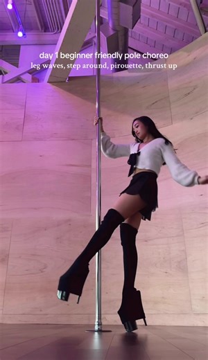 Beginner moves you can do on Day 1 💕 IG angelaaerial for more dance tutorials, tips etc. #dancer #heelsdance #heels #dancetutorial #heels #foryou