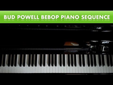 Cool Easy bebop jazz piano 3-6-2-5 sequence - Bud Powell style - Jazzpiano tutorial