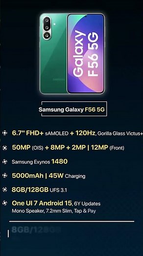 Samsung S56 5G Review 🔥 Best Smartphone Under ₹25,000 | #samsunggalaxyf56 ‪@SamsungIndia‬
