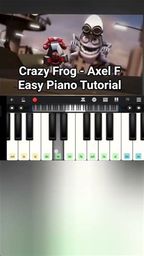 Crazy Frog - Axel F | Easy Piano Tutorial - Melodika Notaları #crazyfrog #axel #piano #melodika
