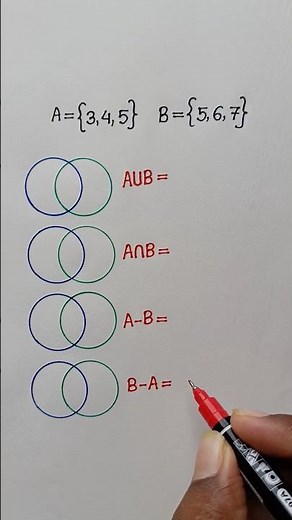 Basic Sets Theory #set #venndiagram #fyp #knowledge