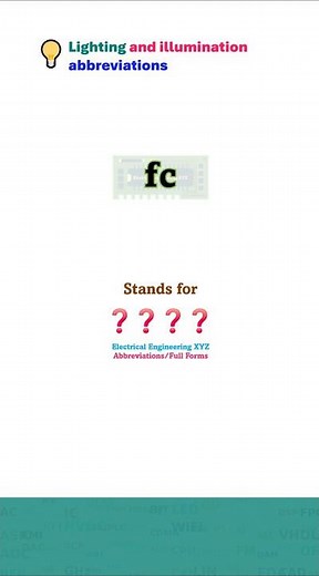 fc stands for // fc abbreviation full form in lighting and illumination