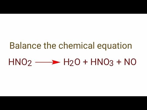 HNO2=H2O+HNO3+NO balance the chemical equation ‪@mydocumentary838‬. hno2=h2o+hno3+no