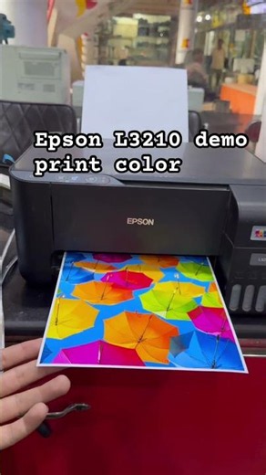 Epson L3210 Demo print#epsonl3210 #inkjetprinting #smallbusiness #colors #smartphone