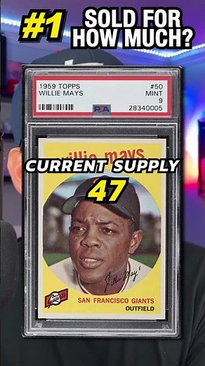 1959 Topps Willie Mays #50 graded PSA 9 sold on eBay for how much?!