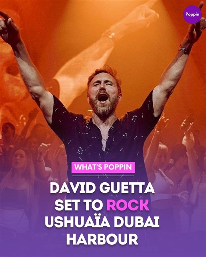 Poppin Dubai on Instagram: "🎧🔥 David Guetta is coming to Dubai! 🔥🎧 The world-famous DJ is set to light up Ushuaïa Dubai Harbour Experience with a high-energy show on Friday, December 19 🌃✨ 🇫🇷🎶 Ranked No.1 DJ in the world five times by DJ Mag, David Guetta is the most-streamed DJ on Spotify, boasting 75+ million monthly listeners and 50 billion streams worldwide. Get ready for massive hits like: Titanium 💎 I’m Good (Blue) 🔵 Memories 🌙 Fresh from a huge Ibiza summer and global chart suc