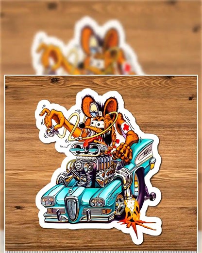 Rat Fink 5.5” Hot Rod Kustom Kulture Waterproof Vinyl Decal 2 Sticker Pack
