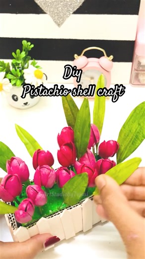 Diy pista shell tulip flowers 🌷#shortsviral #viral
