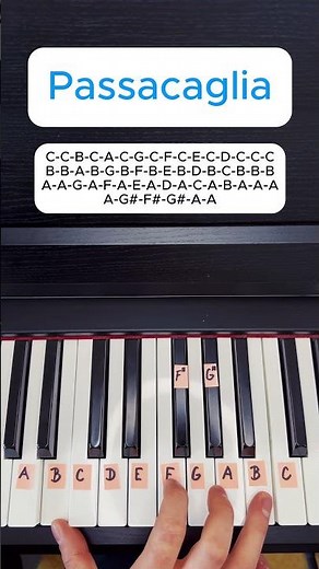 Passacaglia 🎹 - Easy Piano Tutorial for Beginners #piano #pianotutorial #shorts