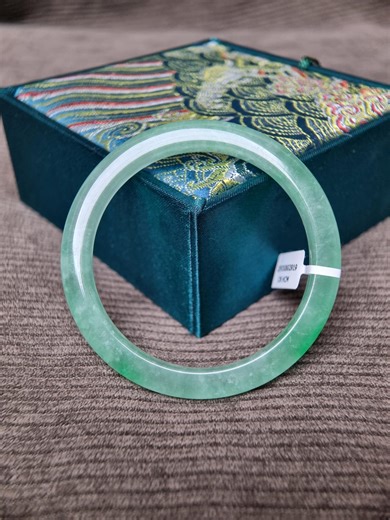 Certified Light Green Jadeite Bangle (thin Band) | Natural Jade Bracelet | Handmade Gemstone Gift for Her - Etsy