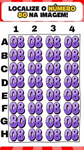 7K reactions · 150 shares | LOCALIZE O NÚMERO 80! #testedevisao #facebookreels #testepsicologico #raciociniologico | Jessica Messias | Facebook