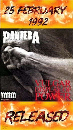 34 Years of Power – PANTERA “Vulgar Display Of Power” (1992) #pantera #musichistory #albumrelease