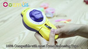 Replacment for Dymo Label Maker Refills 3/8 Inch Embossing Tape Clear/Red/Gold/Yellow/Green/Silver/Pink/Blue/Black Tape with White Letters for Organizer Xpress 12966 1570 1540 Plastic, 10-Pack