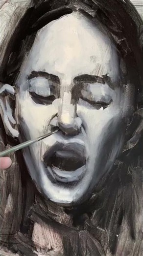 What Emotion Do You See in This Portrait? Grisaille Painting—The First Step