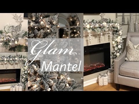DIY GLAM CHRISTMAS MANTEL GARLAND || WHITE & SILVER || 2018