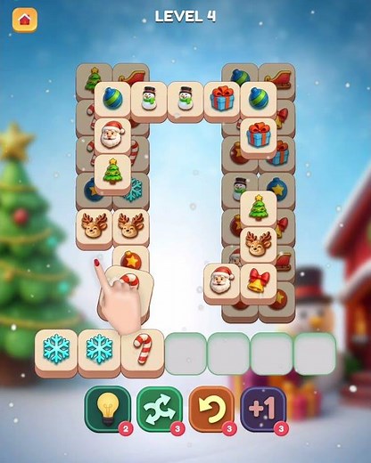Christmas Tile Match Puzzle 🎄 Relaxing Holiday Game for Mobile