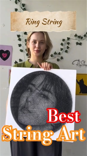 How To Make String Art/How To Make A Bracelet With String/Mind Blowing String Art #shorts #art #girl