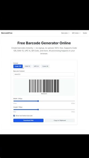 Free barcodes for Shopify in seconds