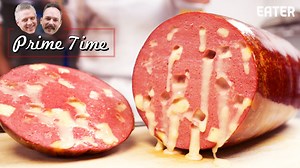 186K views · 1.5K reactions | Slice into this massive wagyu kielbasa, unleash all the cheese | Eater | Facebook