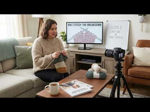 Knitting Class at Home Educational Tutorial With Detailed Technique Breakdown