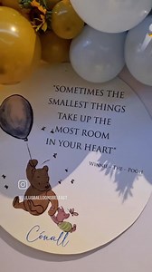  Oh Pooh Bear  Our white XL white circle winnie the pooh backdrop balloon garland florals and personalised cake stand from my Luxe Backdrop Range Colour Pallette all @kalisanballoons Pastel Lemon, Mustard, Smoke & Pastel Baby Blue #winniethepoohballoons #winniethepoohbackdrop #pooh #poohbear #winniethepooh #christeningdecor #belfastballoons #balloons #organicballoons #balloongarland #lulusballoons #lulusballoonsbelfast #belfast #bapiaparty | Lulus Balloons Belfast | Facebook