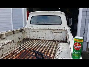 Time to convert the rust in the bed of my 66 F100 Shop Truck and give it a Rustolium Paint Job
