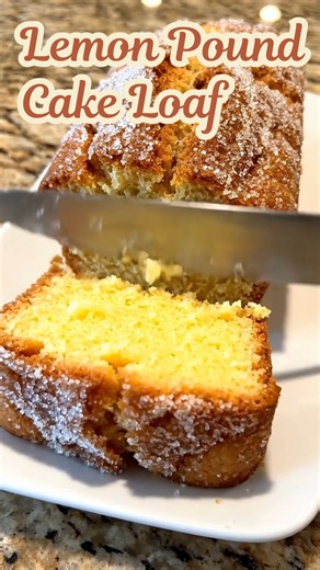 Lemon Pound Cake Loaf Golden • Tender • Old-Fashioned Comfort Have you ever cut into a cake and felt the kitchen go quiet for a second? This lemon pound cake rises slow and proud, its top cracked just enough to hold a dusting of sugar. The crumb is soft, buttery, and bright with citrus—like something cooling on a counter while afternoon light stretches across the room. Don’t Lose This Recipe. What You’ll Need 1½ cups all-purpose flour 1 tsp baking powder ¼ tsp salt ¾ cup butter, softened ¾ cup h