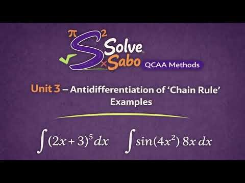 Antidifferentiation "Chain Rule" Examples - Unit 3 Math Methods