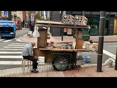 78才おじいちゃん屋台ラーメンの朝『幸っちゃん』夜明けの銀座【飯テロ】Old Style Ramen Stall Yatai Japanese Street Food