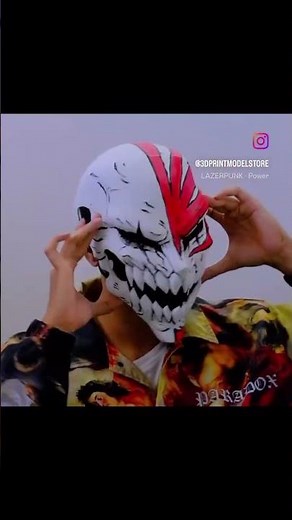 Bleach Ichigo Hollow Mask Cosplay - 3D Printing - Patreon 3DPrintArt #3dprinted #3dprinting #cosplay