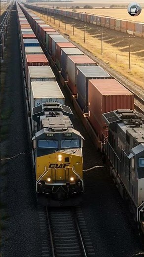 Freight containers on long trains #shortsfeed #viralvideo #travel #train