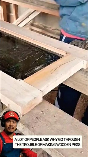 The genius wooden peg trick to stop window glass from cracking #diy #woodworking #glass