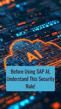 Before Using SAP AI, Understand This Security Rule! | ZaranTech #shorts