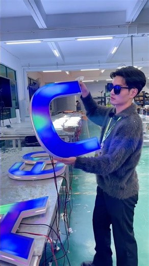 Illuminated signboard production#发光字 #ledlighting #LED #leddisplay