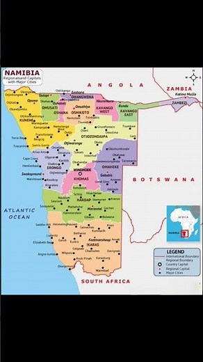 Namibia Country Map