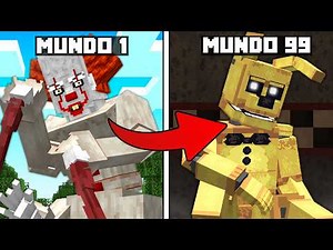¡EXPLORÉ 100 MUNDOS De TERROR en Minecraft!