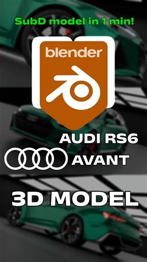 CAN YOU TELL IT'S 3D? | AUDI RS6 AVANT IN BLENDER | #audi #blender3d #3d #shorts
