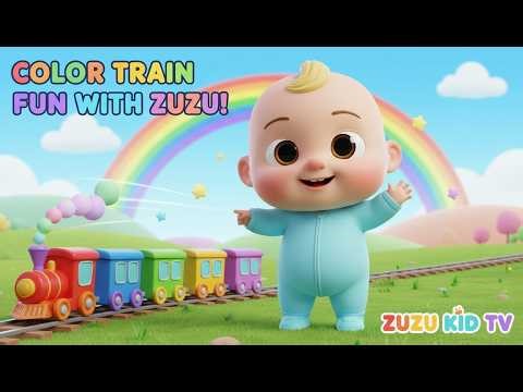 The Color Train Song | Fun Colors & Learning Adventure | Nursery Rhymes & Kids Songs | Zuzu Kid TV