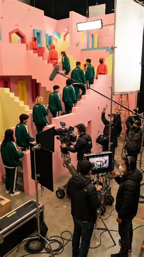 Kayali on Instagram: "Squid Game Behind the scenes. #bts #behindthescene #squidgame #kdrama #kpop koreandrama netflix"