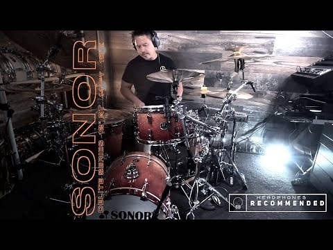 SONOR Delite Series Drums in 'Sunburst Fade' 12 14 18K 14SN Soundcheck by Bryan Macaranas
