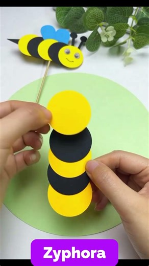 Easy Paper Bee Craft for Kids | Cute Spring DIY in Minutes! 🐝 #diy