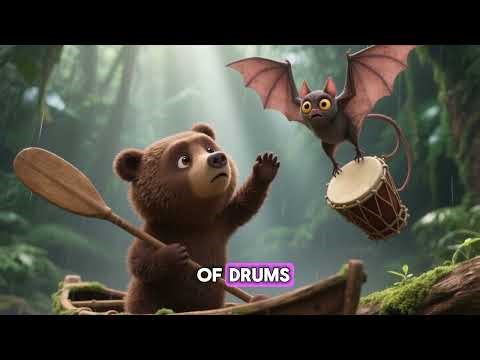 Bear’s Adventure in the Amazon River 🐻 | Canoe & Jungle Story for Kids