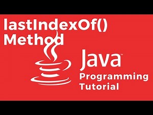 How to find the index position of a substring or character in a String with lastIndexOf() method