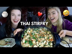 TOFU STIR FRY!! Healthy Recipe & Mukbang (Embarrassing Dance Stories)