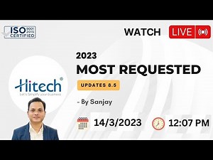 HITECH SOFTWARE NEW UPDATE: 8.5 II Exclusive Premiere II LIVE BY SANJAY NAGAUT - 14/03/2023