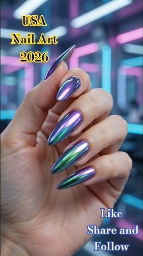 💅 USA Nail Art 2026 ✨ Stunning Chrome Nails You Need to Try! #awesomenails #stilettonails